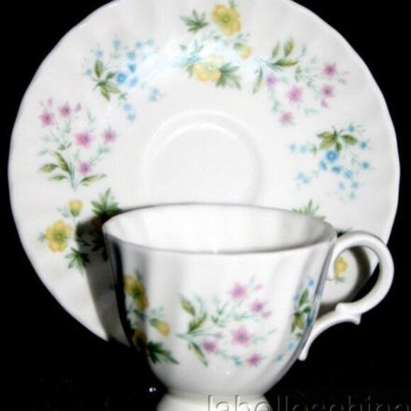 Minton England Spring Valley Demitasse Tea Cup and Saucer Fine Bone China Teacup - Picture 4 of 5